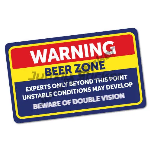 Car Accessories Zone - Warnung Bierzone Aufkleber und Abziehbilder Zubehör