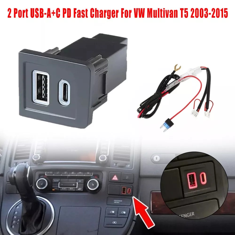 Car Accessories Qc - 1 Stück Auto-Zubehör USB PD+QC 2-Port-Buchse