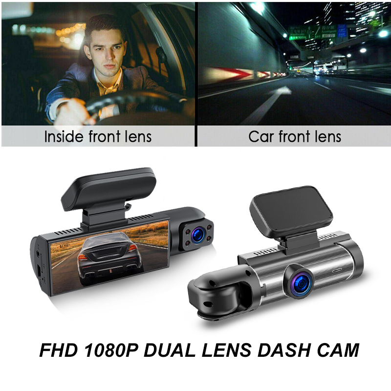 Car Accessories For Night Driving - ZNLYRION Full HD 1080P Auto-Dashcam Vorne+Innen+Hinten