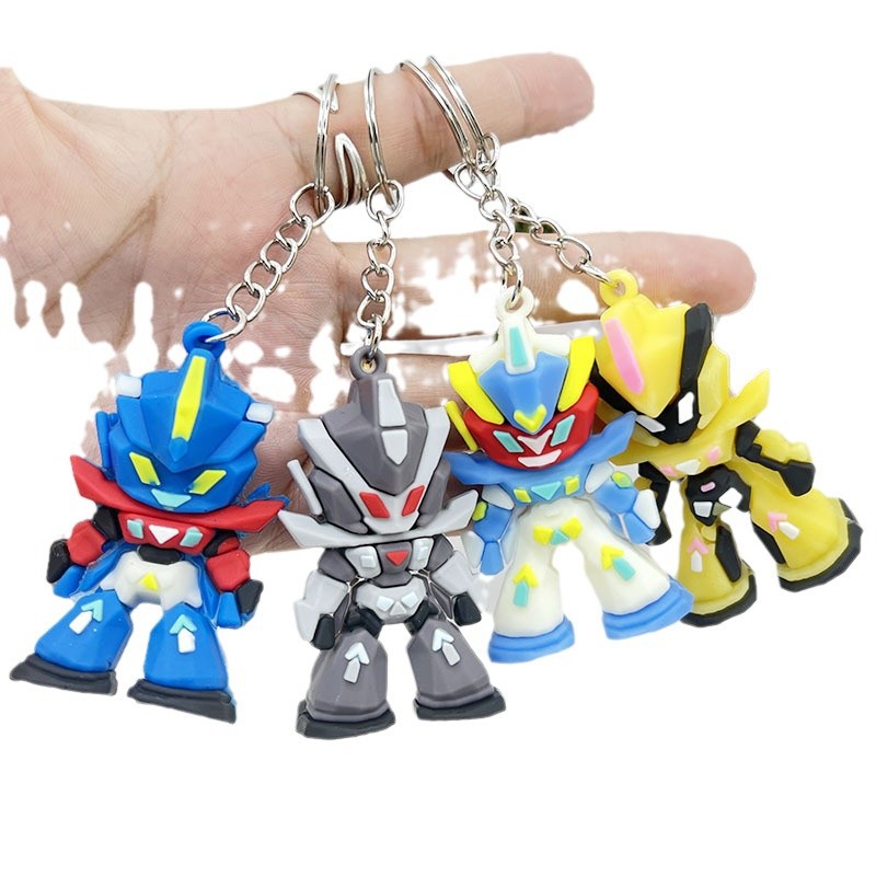 Car Accessories Gifts For Men - Gundam Silikon-Schlüsselanhänger, Mini Mobile Suit Anime-Figur