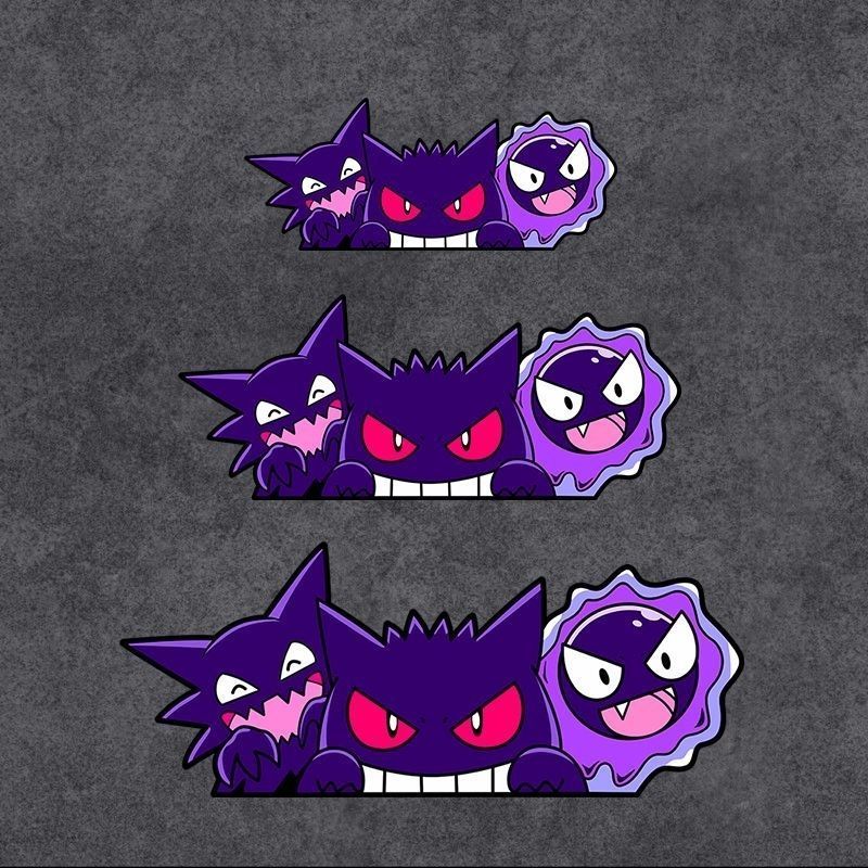 Car Accessories Quotes - Niedliche Pokemon Gengar Anime-Autoaufkleber für Motorrad,