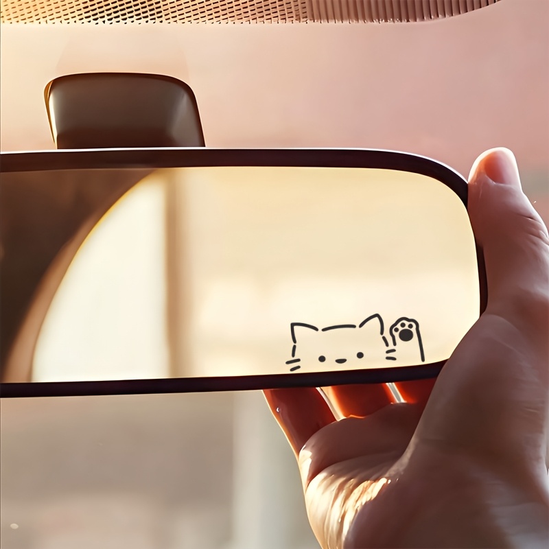 Car Accessories Quotes - 2 Stück Cartoon-Aufkleber mit spähender Katze
