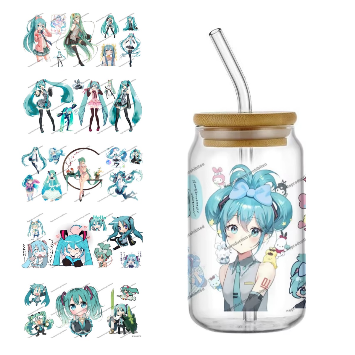 Car Accessories Quotes - Hatsune Miku UV DTF Becherummantelung 16oz