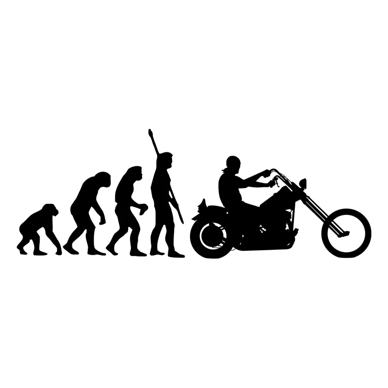 Car Accessories Quotes - Mode Menschlichen Evolution Motorrad Auto Aufkleber
