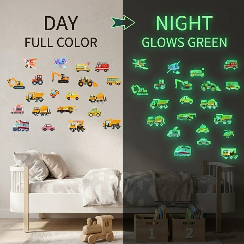 Car Accessories Quotes - Leuchtende Auto-Wandaufkleber 21-teiliges Set Tag-Nacht Zweifarbig