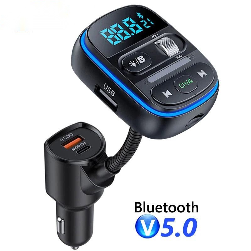 Car Accessories Qc - T77 Bluetooth 5.0 FM-Transmitter für Auto,