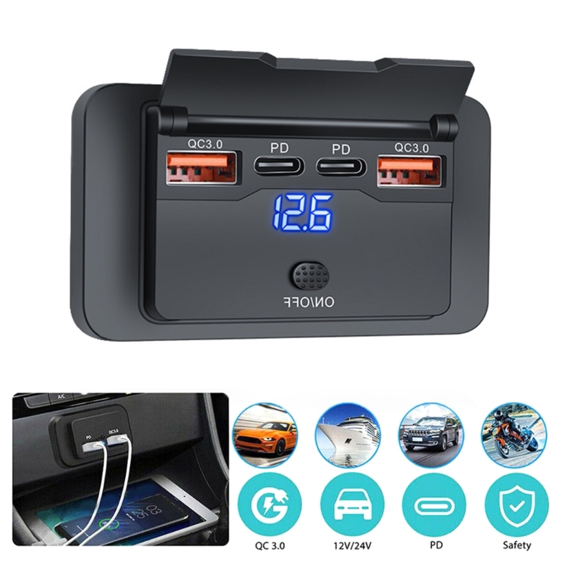 4-Port Dual PD Dual QC 3.0 USB – Car Accessories Qc Bewertung und Preis