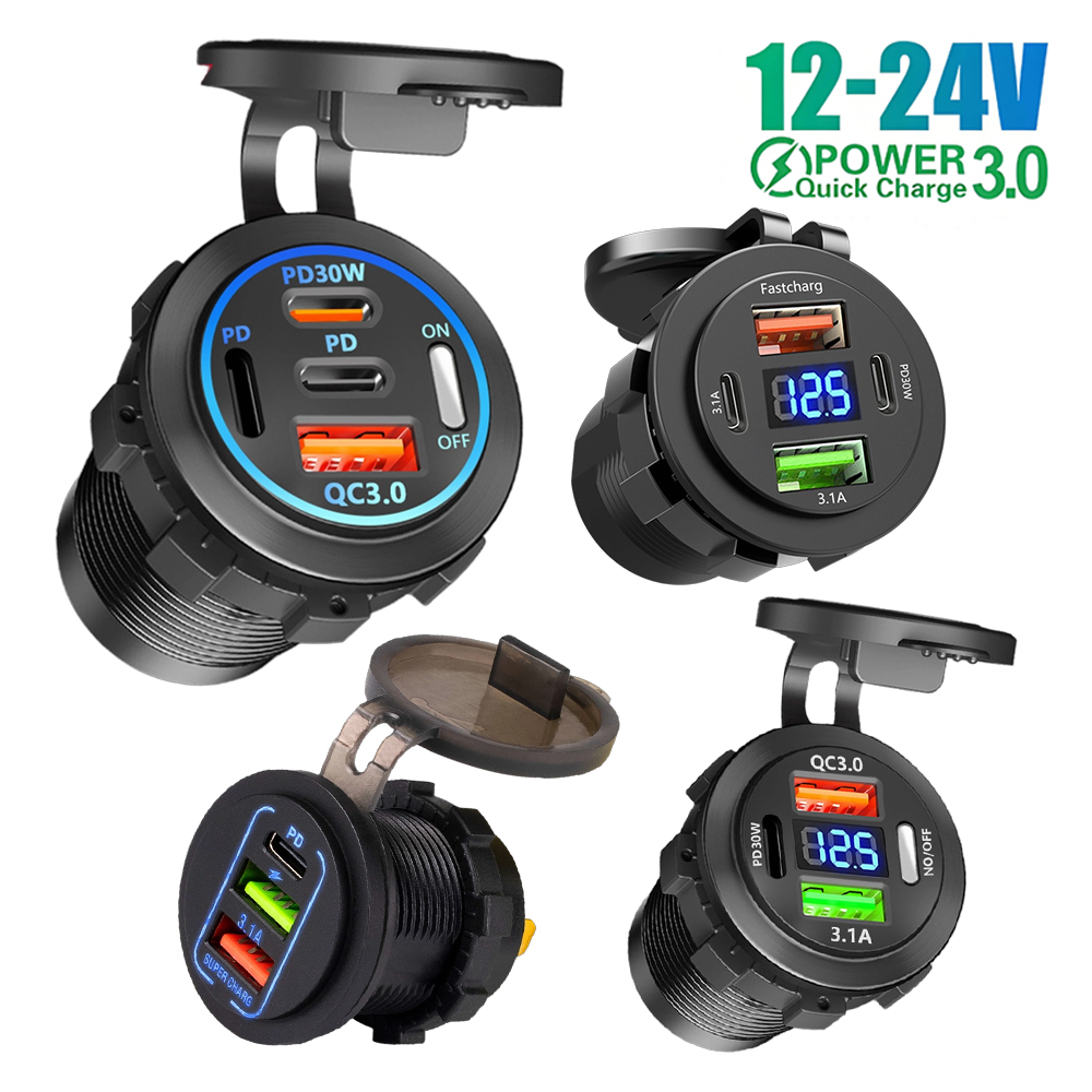 12V QC3.0 USB-C Steckdose PD T – Car Accessories Qc Bewertung und Preis