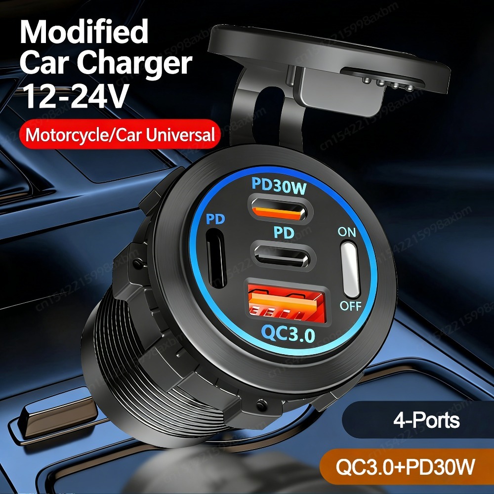 12V QC3.0 USB-C Steckdose PD T – Car Accessories Qc Bewertung und Preis