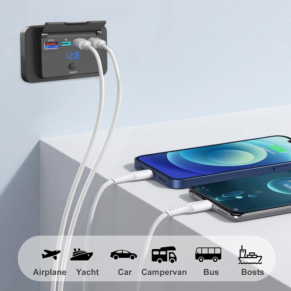 Drei PD & QC 3.0 USB-Autoladeg – Car Accessories Qc Bewertung und Preis