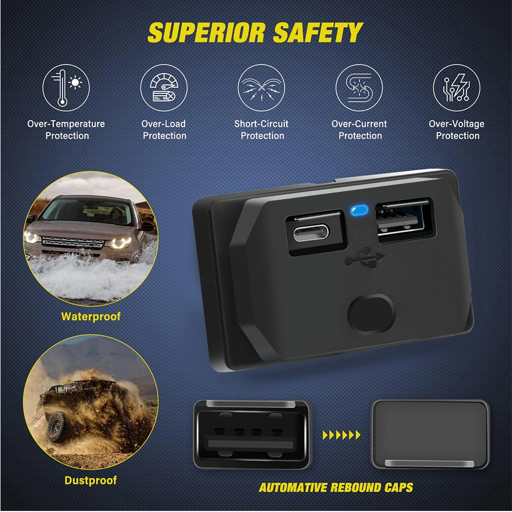 12V-24V USB Schnelle Auto Lade – Car Accessories Qc Bewertung und Preis
