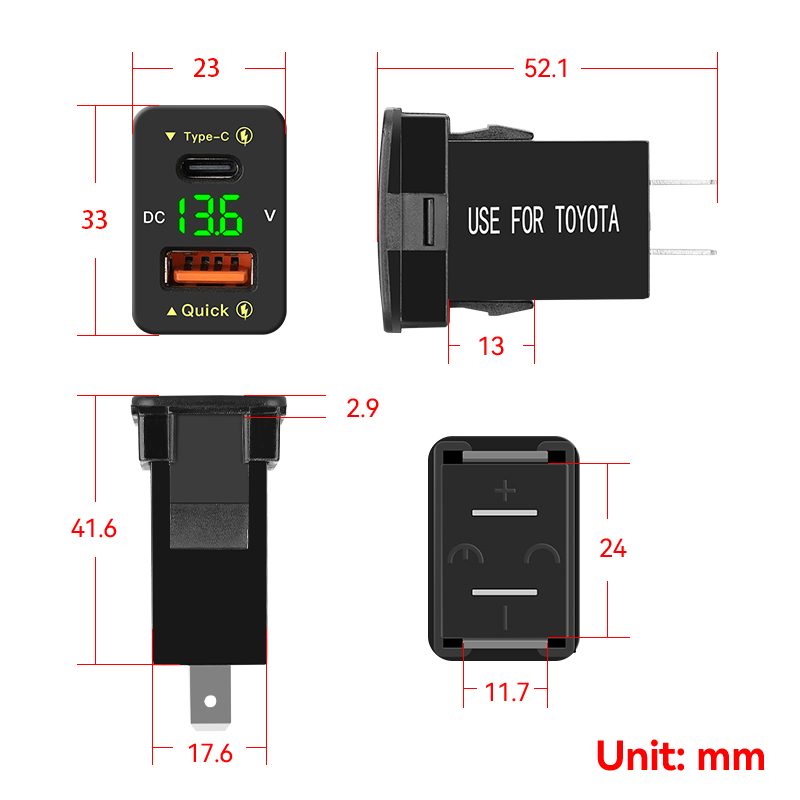 QC 3,0 48W USB C PD Port 12V/2 – Car Accessories Qc Bewertung und Preis